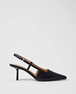Ann Taylor Leather Nip Toe Slingback Pumps sold by Ann Taylor
