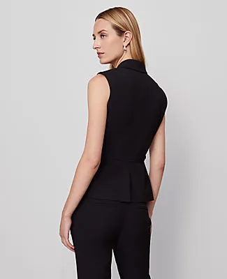 Ann Taylor Petite Belted Double Breasted Vest in Seasonless Stretch sold by Ann Taylor product image thumbnail 2