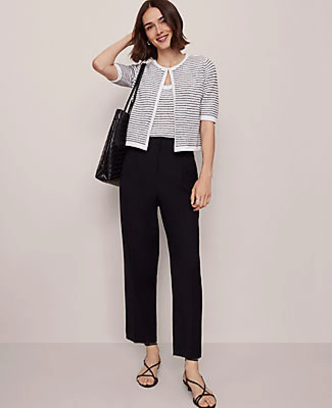Ann Taylor The High Rise Pleated Taper Pant sold by Ann Taylor