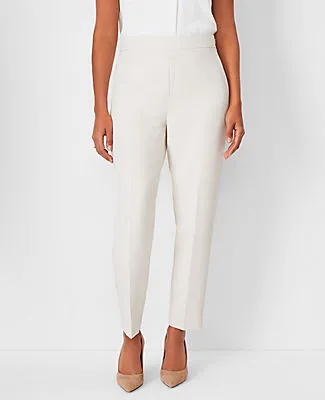 Ann Taylor The Petite Side Zip Ankle Pant in Fluid Crepe - Curvy Fit sold by Ann Taylor