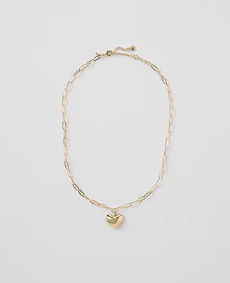 Ann Taylor Metal Heart Pendant Necklace sold by Ann Taylor