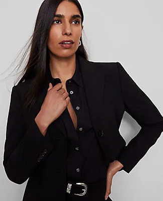 Ann Taylor The Shorter Two Button Blazer in Bi-Stretch sold by Ann Taylor
