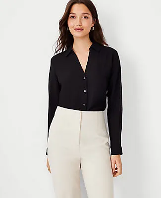 Ann Taylor Petite Satin Essential Shirt sold by Ann Taylor