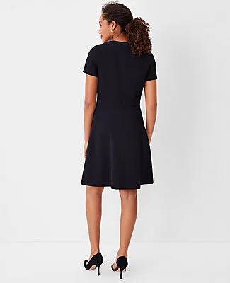 Ann Taylor The Petite Flare Dress in Fluid Crepe sold by Ann Taylor product image thumbnail 2