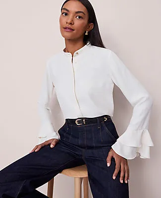 Ann Taylor Bell Sleeve Blouse sold by Ann Taylor product image thumbnail 3