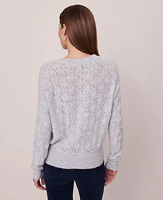Ann Taylor Weekend Collection Pointelle Henley Sweater sold by Ann Taylor product image thumbnail 2