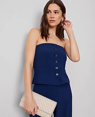 Ann Taylor The Strapless Vest in Fluid Crepe sold by Ann Taylor product image thumbnail 4