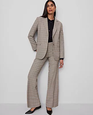 Ann Taylor The Flare Trouser Pant in Plaid sold by Ann Taylor product image thumbnail 5