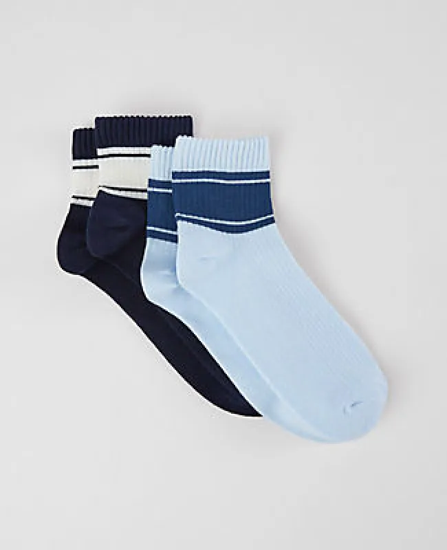 Ann Taylor Striped Ankle Sock Set sold by Ann Taylor