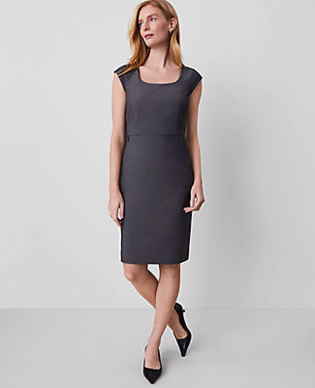 Ann Taylor The Petite Scoop Neck Dress In Bi-Stretch sold by Ann Taylor