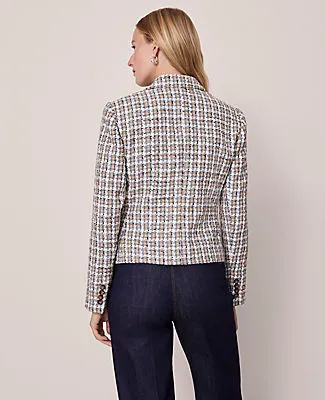 Ann Taylor The Petite One Button Fitted Blazer in Tweed sold by Ann Taylor product image thumbnail 2
