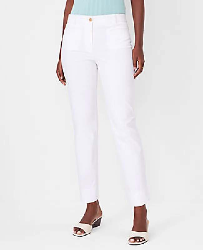 Ann Taylor The Cotton Crop Pant - Curvy Fit sold by Ann Taylor