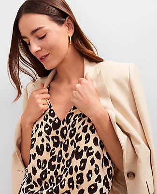 Ann Taylor Petite Animal Print Mixed Media Shell Top sold by Ann Taylor product image thumbnail 3