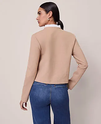 Ann Taylor Ruffle Neck Cardigan in Ponte sold by Ann Taylor product image thumbnail 2