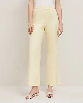 Ann Taylor The Petite Flare Ankle Pant in Linen Blend — Curvy Fit sold by Ann Taylor