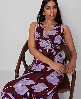 Ann Taylor Petite Floral Twist Maxi Dress sold by Ann Taylor product image thumbnail 4