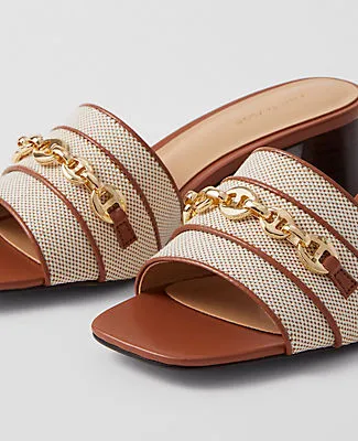 Ann Taylor Chain Flare Block Heel Sandals sold by Ann Taylor product image thumbnail 2