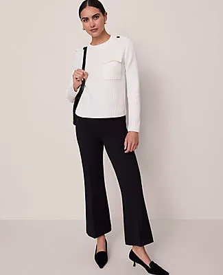 Ann Taylor The Petite Side-Zip Flare Pant sold by Ann Taylor product image thumbnail 2