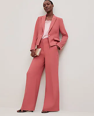 Ann Taylor The Tall Wide-Leg Pant in Crinkle Crepe sold by Ann Taylor