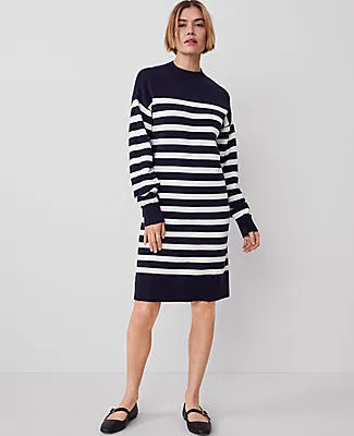 Ann Taylor Weekend Collection Striped Sweater Dress sold by Ann Taylor product image thumbnail 2