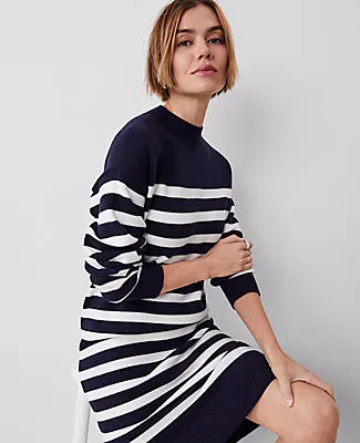 Ann Taylor Weekend Collection Striped Sweater Dress sold by Ann Taylor product image thumbnail 4