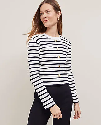 Ann Taylor Striped Knit Jacket sold by Ann Taylor