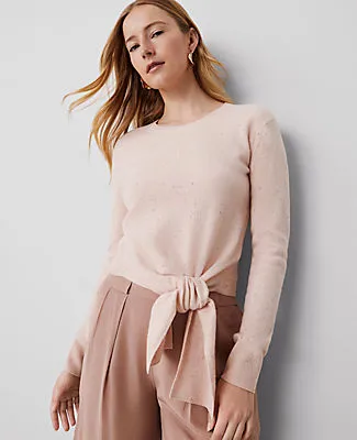 Ann Taylor Cashmere Tie-Waist Sweater sold by Ann Taylor product image thumbnail 3