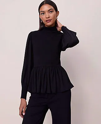 Ann Taylor Mixed Media Turtleneck Sweater sold by Ann Taylor