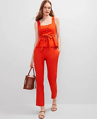 Ann Taylor The Petite Eva Ankle Pant in Linen Blend sold by Ann Taylor product image thumbnail 4