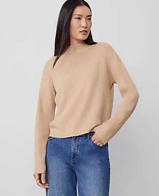 Ann Taylor Ribbed Mock Neck Sweater sold by Ann Taylor