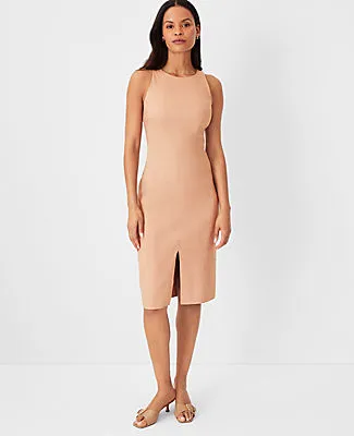 Ann Taylor The Petite Cutaway Sheath Dress in Linen Blend - Curvy Fit sold by Ann Taylor