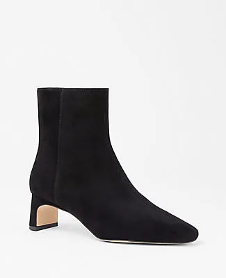 Ann Taylor Blade Heel Suede Booties sold by Ann Taylor