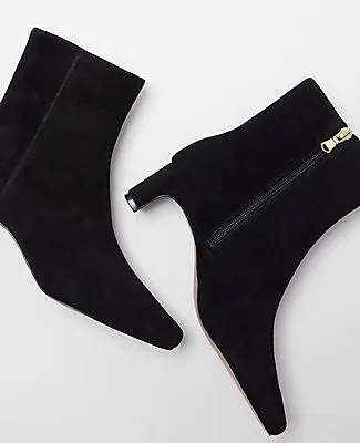 Ann Taylor Blade Heel Suede Booties sold by Ann Taylor product image thumbnail 2