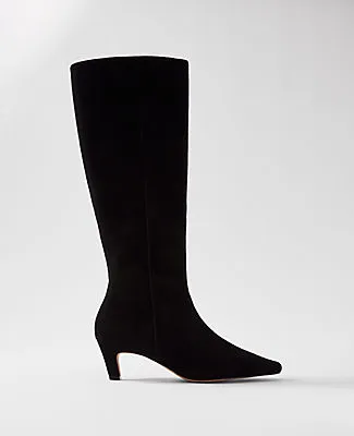 Ann Taylor Skinny Heel Suede Tall Boot sold by Ann Taylor