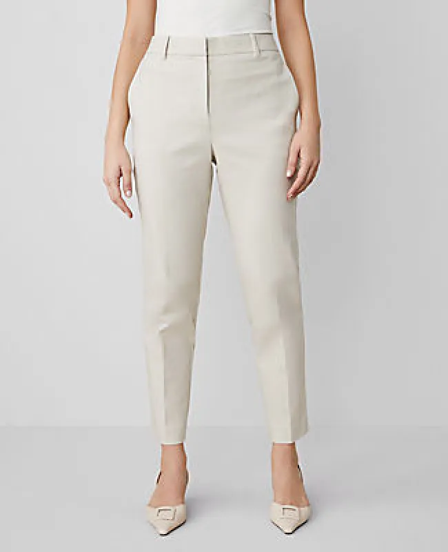 Ann Taylor The Petite High Rise Everyday Ankle Pant in Stretch Cotton - Curvy Fit sold by Ann Taylor
