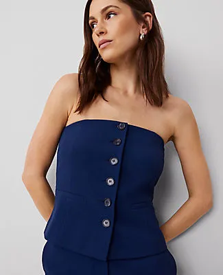 Ann Taylor The Strapless Vest in Fluid Crepe sold by Ann Taylor product image thumbnail 3