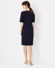 Ann Taylor The Elbow Sleeve Square Neck Dress in Seasonless Stretch sold by Ann Taylor