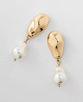 Ann Taylor Textured Pearlized Drop Earrings sold by Ann Taylor
