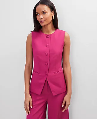 Ann Taylor The Long Crew Neck Vest sold by Ann Taylor