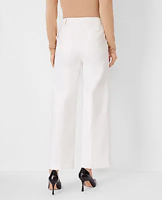 Ann Taylor Petite Mariner High Rise Wide-Leg Crop Jeans in Ivory sold by Ann Taylor product image thumbnail 3