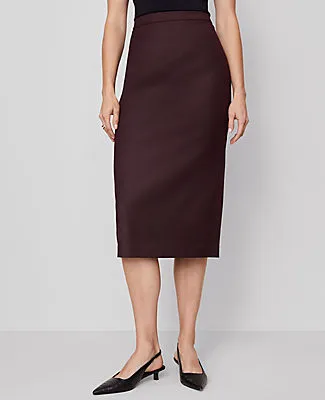 Ann Taylor Petite Twill Column Midi Skirt sold by Ann Taylor product image thumbnail 2