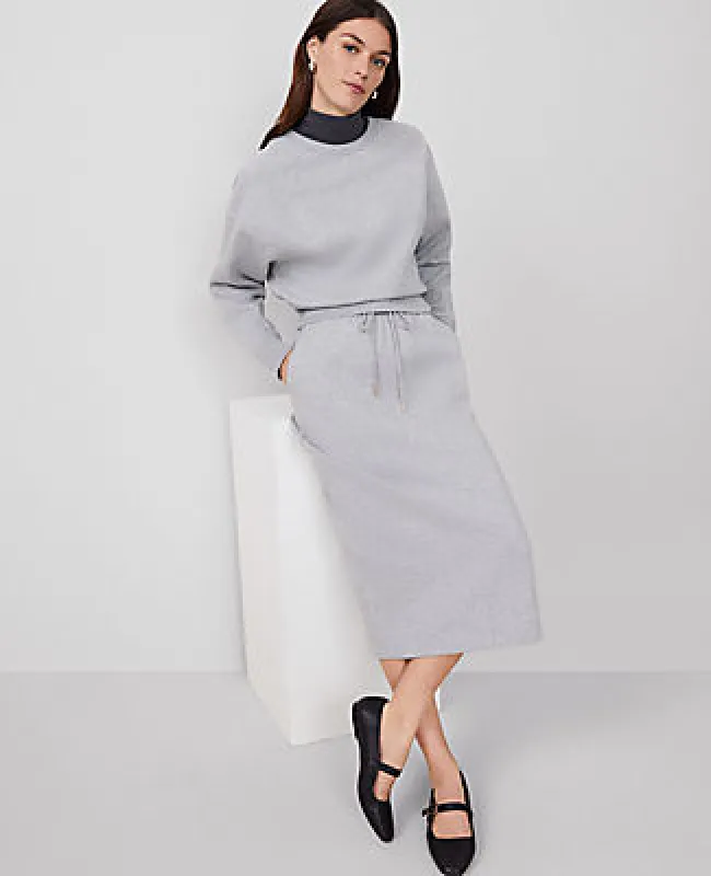 Ann Taylor Weekend Collection Fleece Midi Skirt sold by Ann Taylor