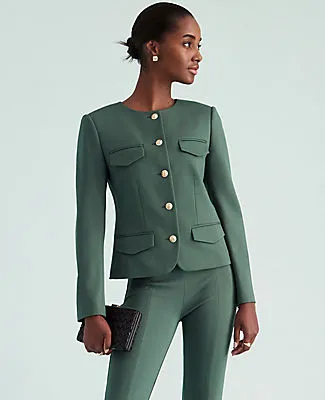 Ann Taylor Petite Ponte Crew Neck Jacket sold by Ann Taylor