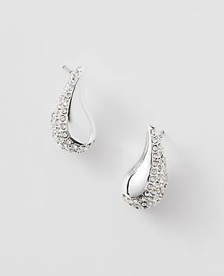 Ann Taylor Pave Teardrop Stud Earrings sold by Ann Taylor