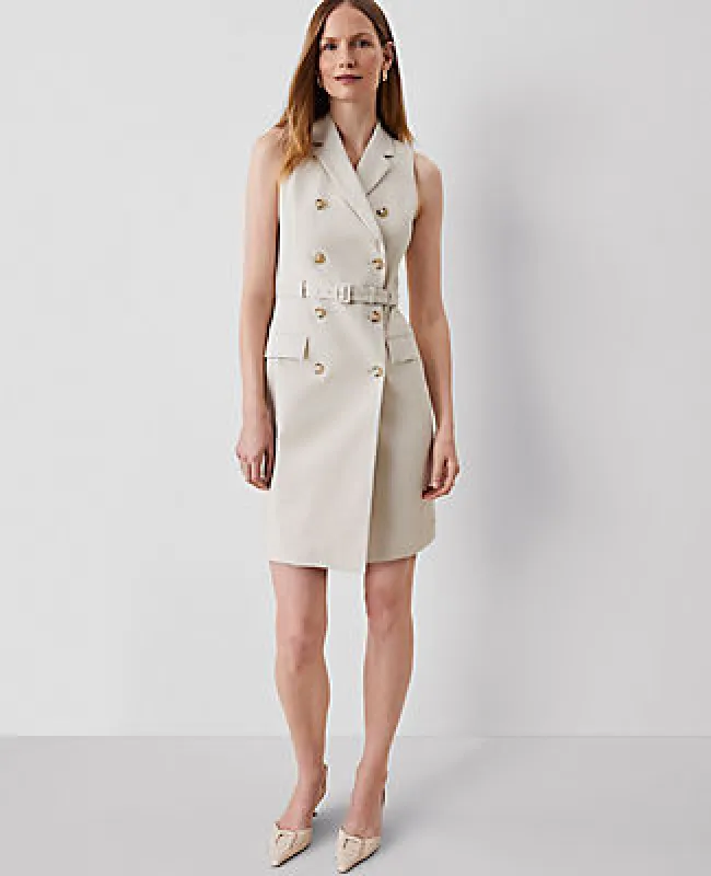 Ann Taylor The Blazer Halter Dress in Stretch Cotton sold by Ann Taylor