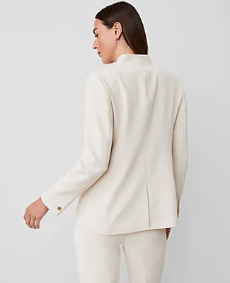Ann Taylor The Long Collarless Blazer in Fluid Crepe sold by Ann Taylor product image thumbnail 2