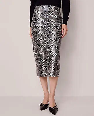Ann Taylor Petite Snake Print Pencil Skirt sold by Ann Taylor product image thumbnail 3