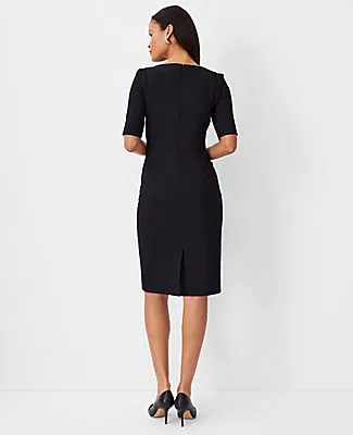Ann Taylor The Petite Elbow Sleeve Square Neck Dress in Seasonless Stretch — Curvy Fit sold by Ann Taylor product image thumbnail 2
