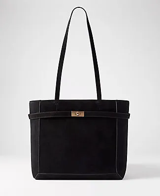 Ann Taylor Suede Belted Tote sold by Ann Taylor