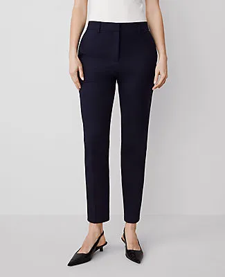 Ann Taylor The Petite High Rise Everyday Ankle Pant in Stretch Cotton - Curvy Fit sold by Ann Taylor